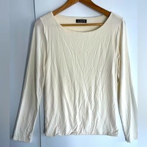 J.CREW silky offwhite shirt